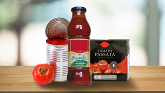 conserve di pomodoro: confezioni varie